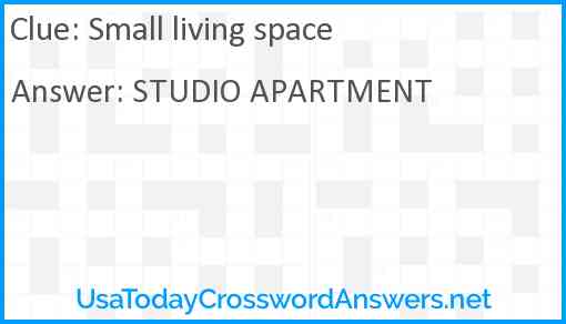 Small living space Answer