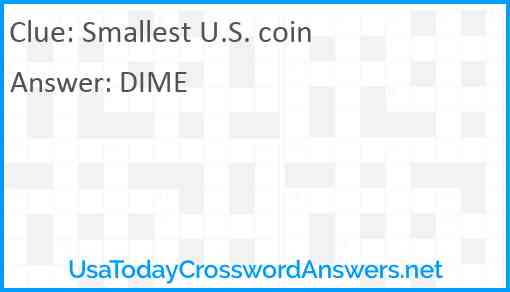 Smallest U.S. coin Answer