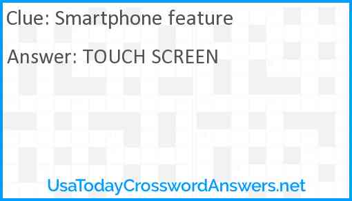 Smartphone feature Answer