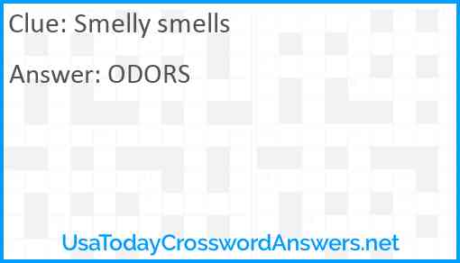 Smelly smells Answer