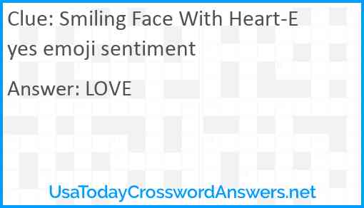 Smiling Face With Heart-Eyes emoji sentiment Answer