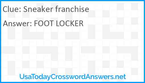 Sneaker franchise Answer