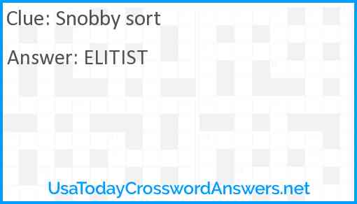 Snobby sort Answer