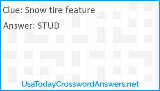 Snow tire feature Answer