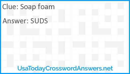 Soap foam Answer