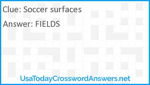 Soccer surfaces Answer