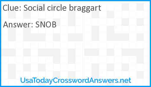 Social circle braggart Answer
