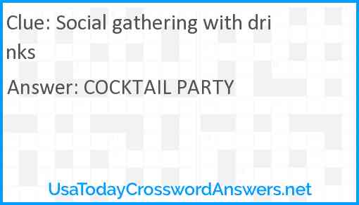 Social gathering with drinks Answer