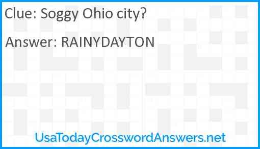 Soggy Ohio city? Answer