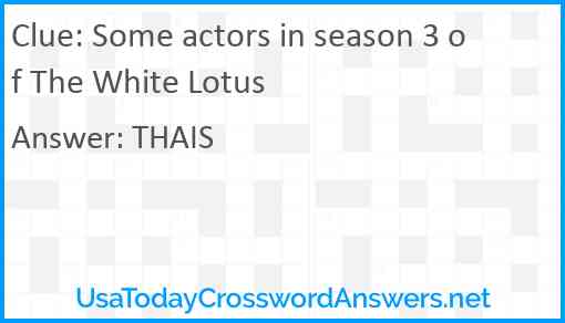 Some actors in season 3 of The White Lotus Answer