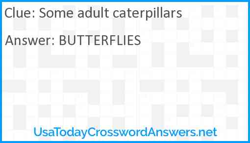 Some adult caterpillars Answer