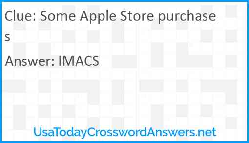 Some Apple Store purchases Answer