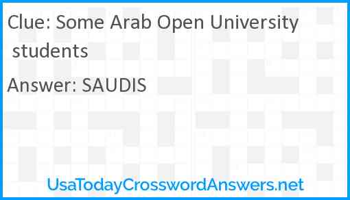 Some Arab Open University students Answer