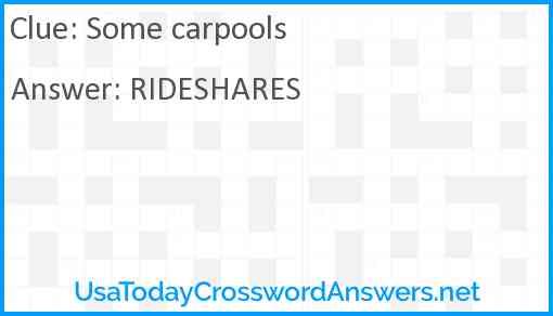 Some carpools Answer