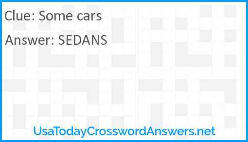 Some cars Answer