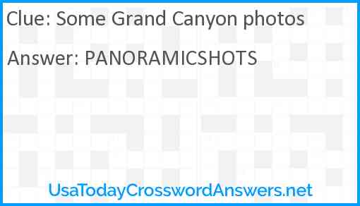 Some Grand Canyon photos Answer