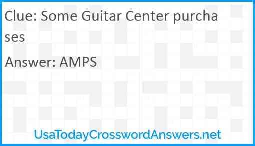 Some Guitar Center purchases Answer