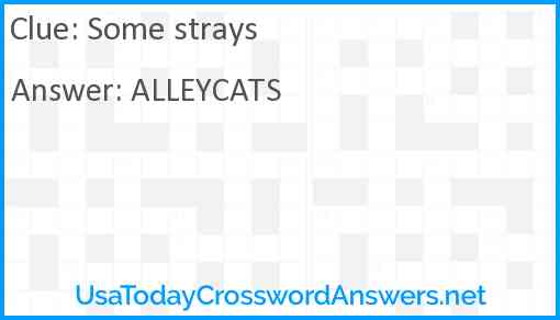 Some strays Answer
