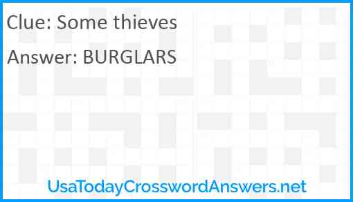 Some thieves Answer