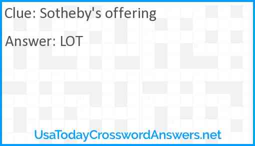 Sotheby's offering Answer