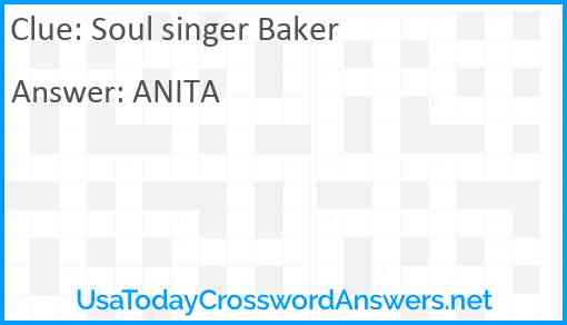 Soul singer Baker Answer