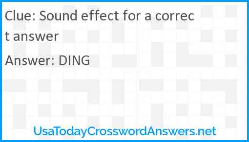 Sound effect for a correct answer Answer