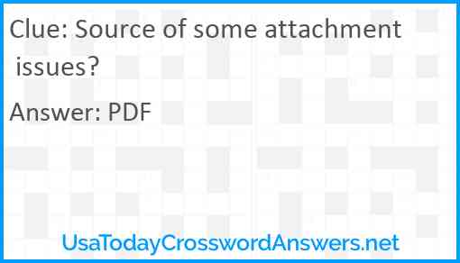 Source of some attachment issues? Answer