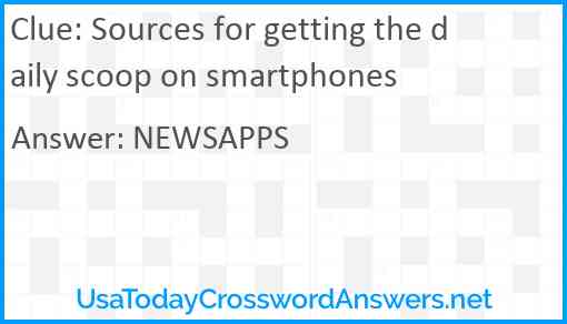 Sources for getting the daily scoop on smartphones Answer