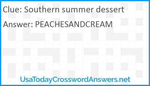Southern summer dessert Answer