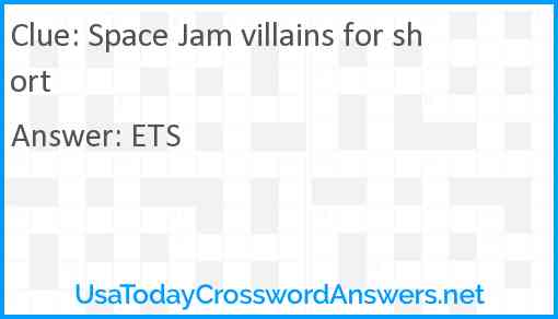 Space Jam villains for short Answer