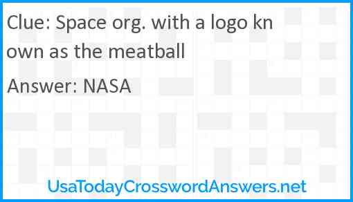 Space org. with a logo known as the meatball Answer
