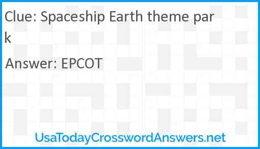 Spaceship Earth theme park Answer