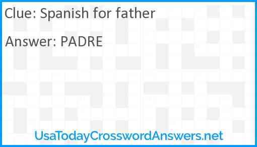 Spanish for father Answer