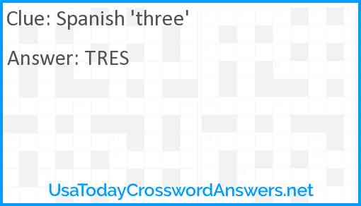 Spanish three Answer