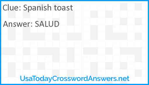 Spanish toast Answer