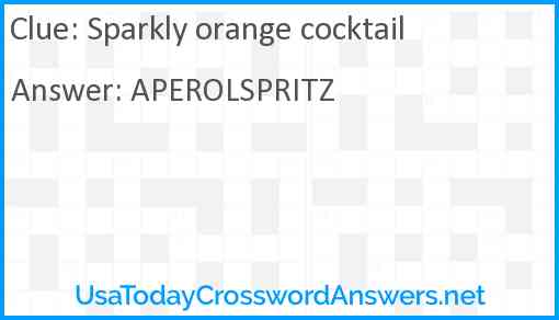 Sparkly orange cocktail Answer