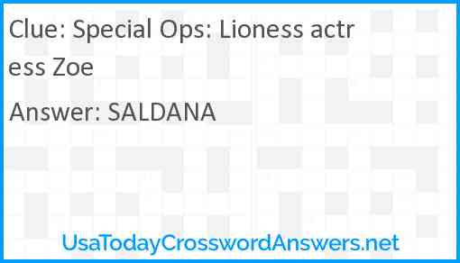 Special Ops: Lioness actress Zoe Answer