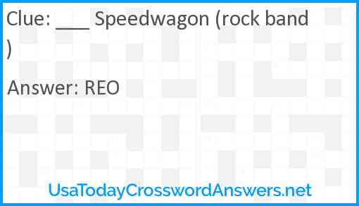 ___ Speedwagon (rock band) Answer