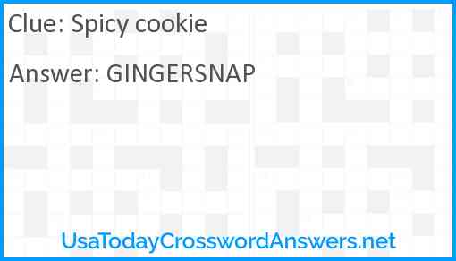 Spicy cookie Answer