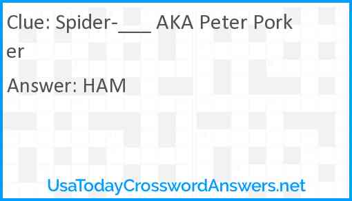 Spider-___ AKA Peter Porker Answer