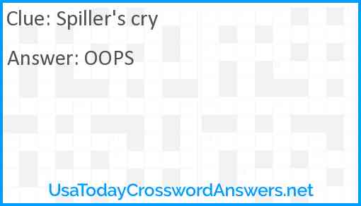 Spiller's cry Answer