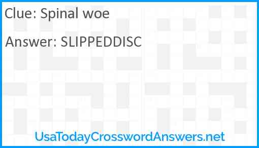 Spinal woe Answer