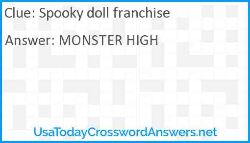 Spooky doll franchise Answer