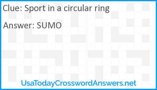 Sport in a circular ring Answer