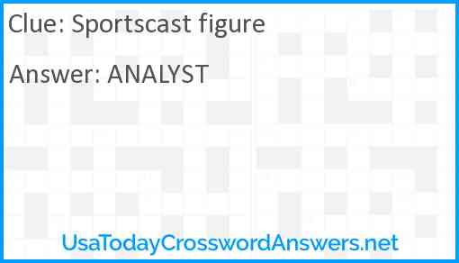 Sportscast figure Answer