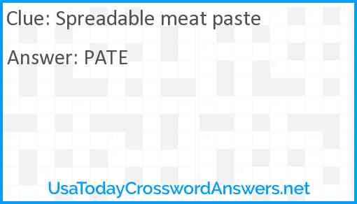 Spreadable meat paste Answer