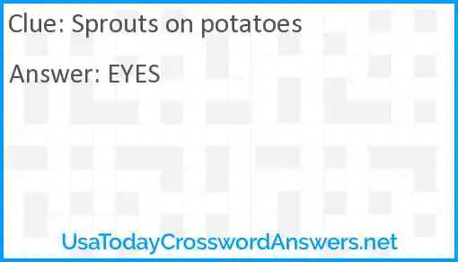 Sprouts on potatoes Answer