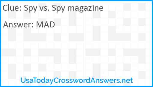 Spy vs. Spy magazine Answer