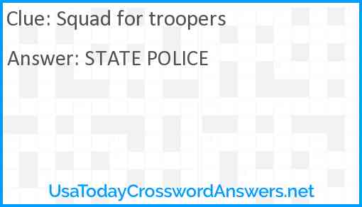 Squad for troopers Answer