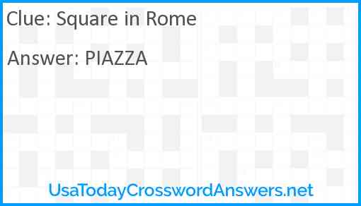 Square in Rome Answer